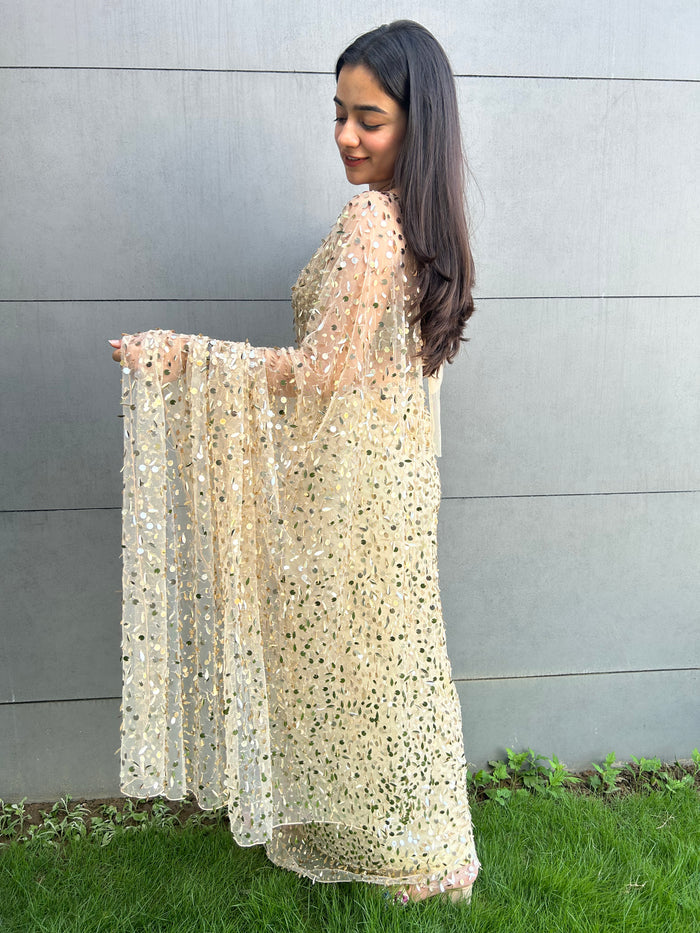 Gold Goddess Saree