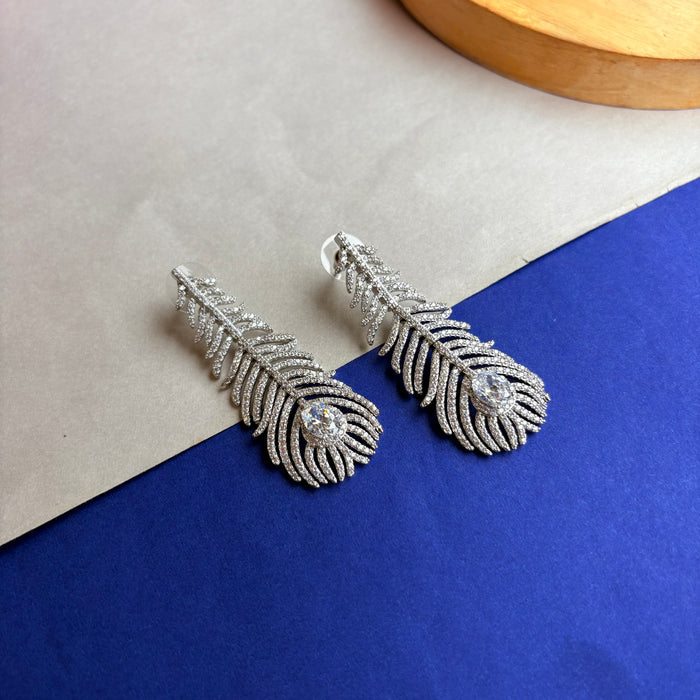 Aarohi Feather Drop Earrings