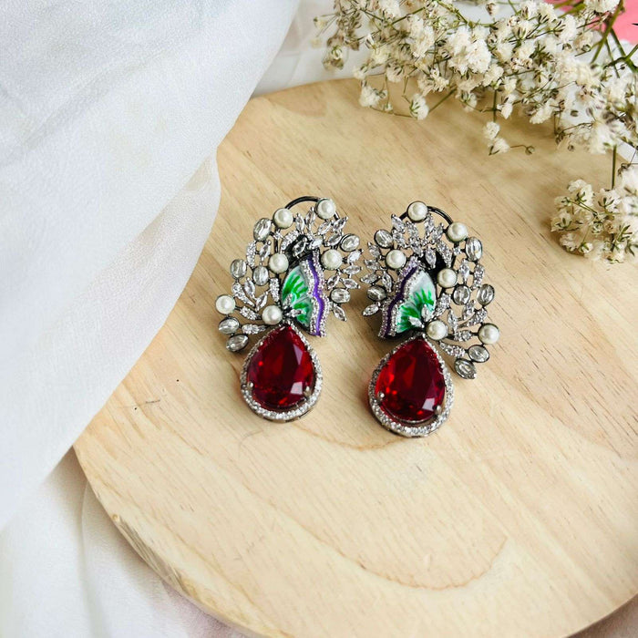 Ad Elsa Earrings Velvet box by Shweta