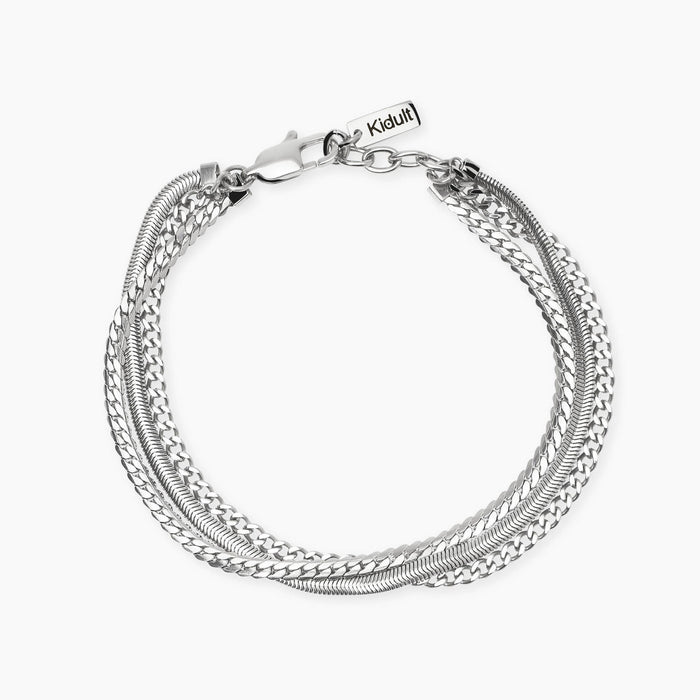 Bracciale uomo con catene in acciaio