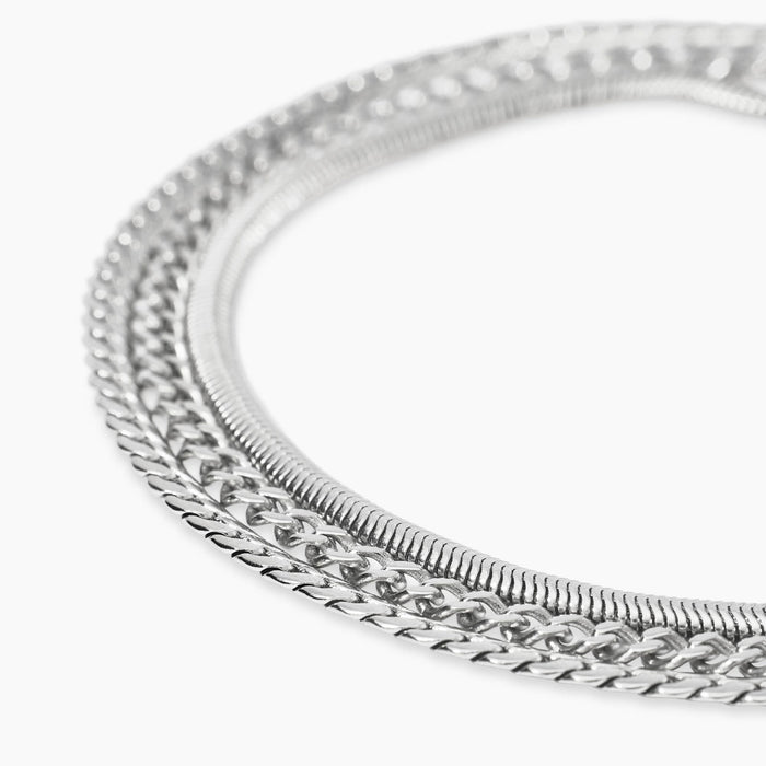 Bracciale uomo con catene in acciaio