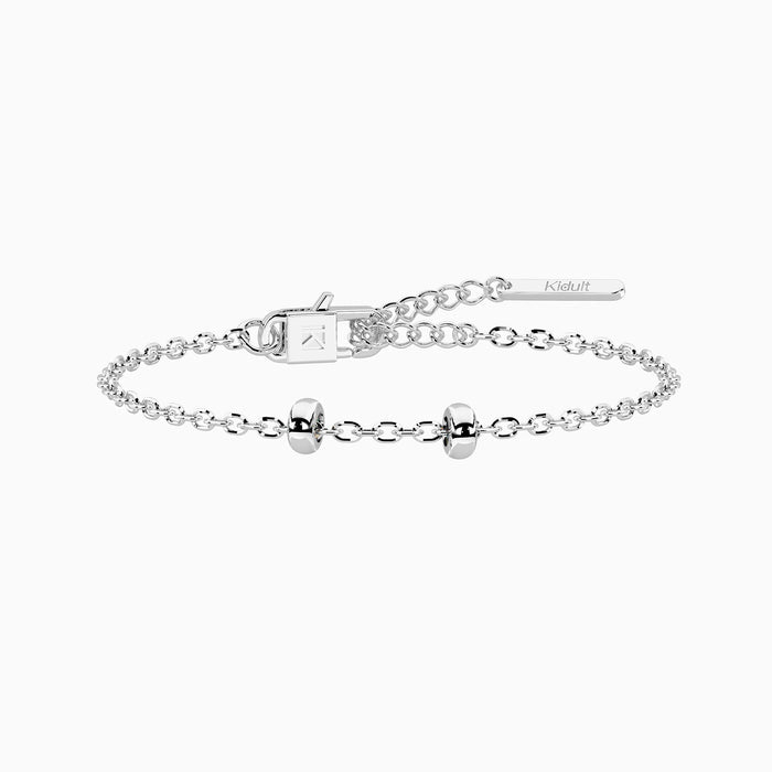 Bracciale regolabile con catena forzatina diamantata