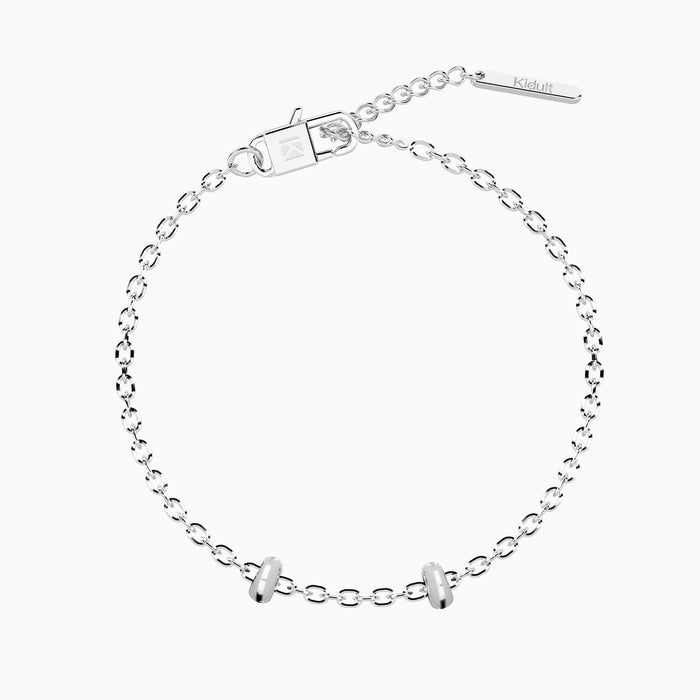 Bracciale regolabile con catena forzatina diamantata