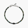 Bracciale regolabile con ematite e turchese verde