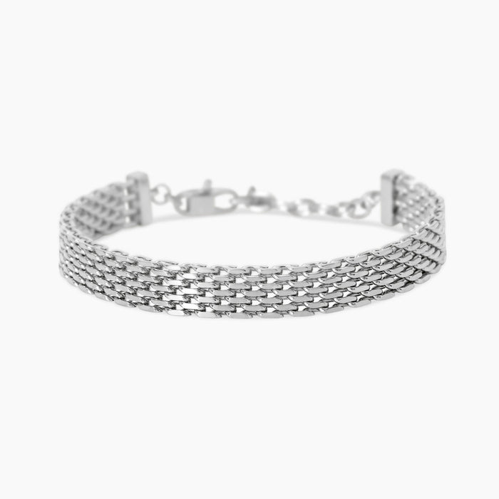 Bracciale regolabile con catena mesh