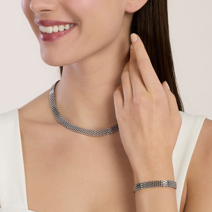 Bracciale regolabile con catena mesh