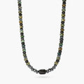 Collana regolabile con ematite e turchese verde