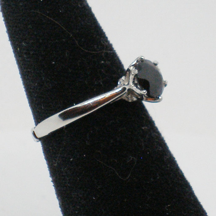 Almandine Garnet Solitaire Ring