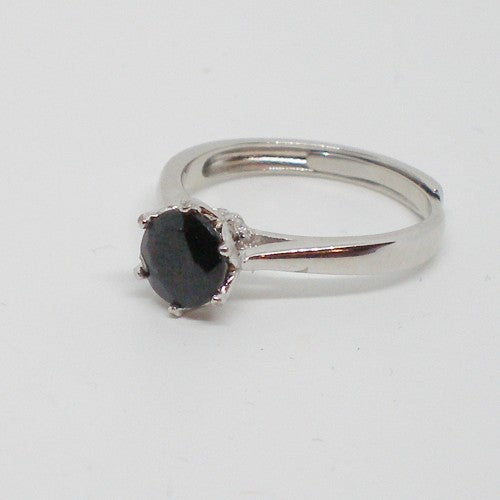 Almandine Garnet Solitaire Ring
