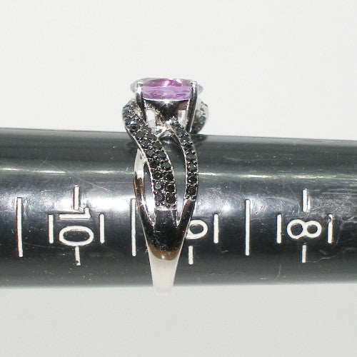 Amethyst and Black Topaz Statement Ring