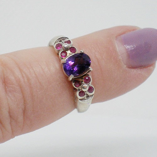 Amethyst and Ruby Ring