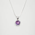 Amethyst Solitaire Necklace