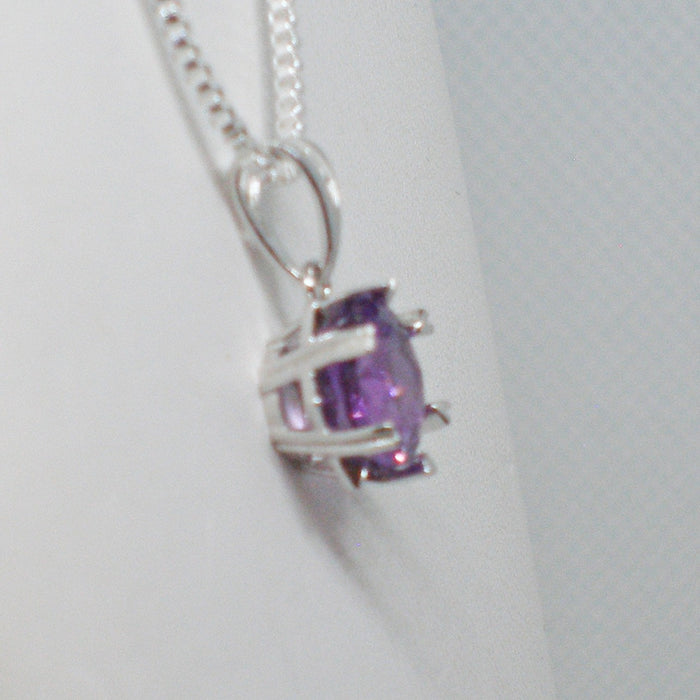 Amethyst Solitaire Necklace