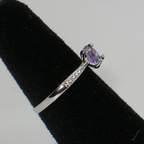 Amethyst Solitaire Ring