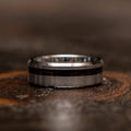 "Artemis" Ironwood x Silver Tungsten Ring-Rings By Lux