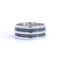 Artisan Made Sterling Silver Band-Black Oxidation 9mm Wide Band