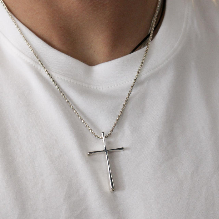 Artisan Made Sterling Silver Cross Pendant-Chain Sold Separately