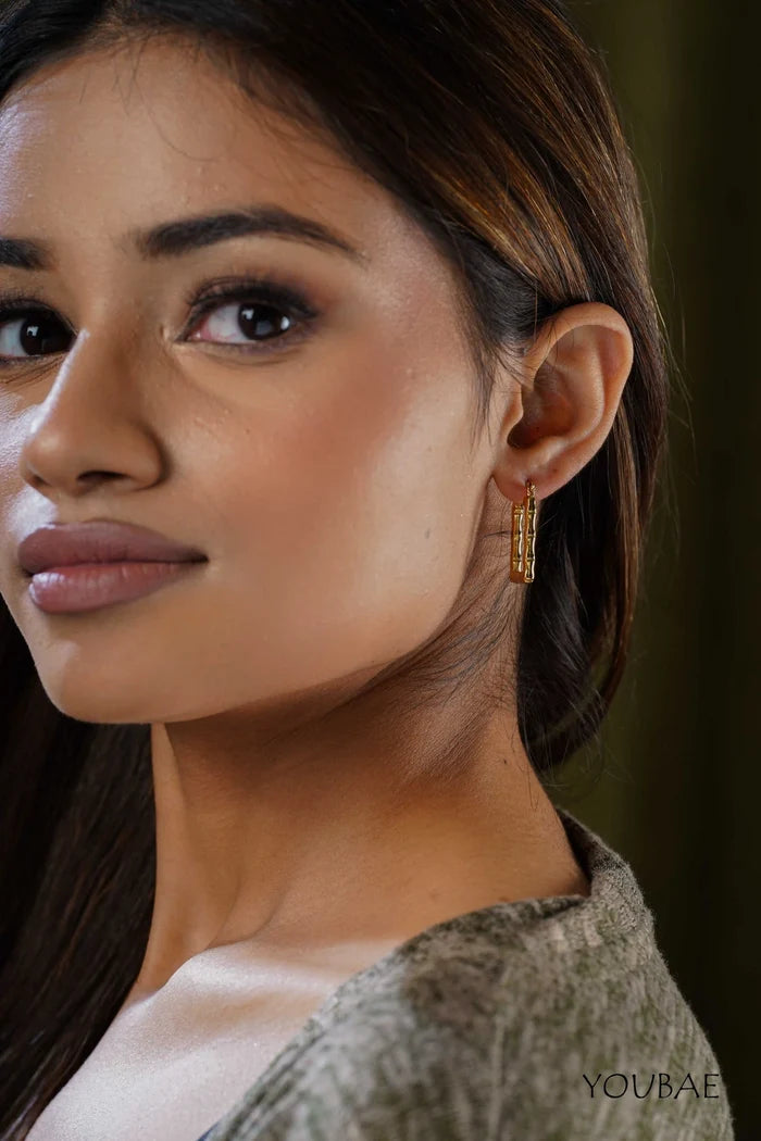 Ash Hoops, Anti-Tarnish Steel Earrings