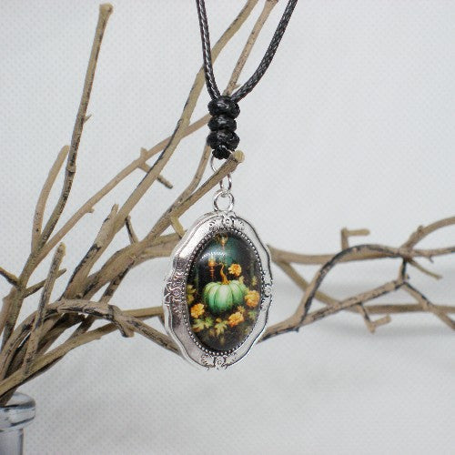 Autumn Pumpkin Pendant Necklace