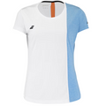 Babolat Play Cap Sleeve Top Girl 3GTF011  1095 - White/Brithe Blue Heather
