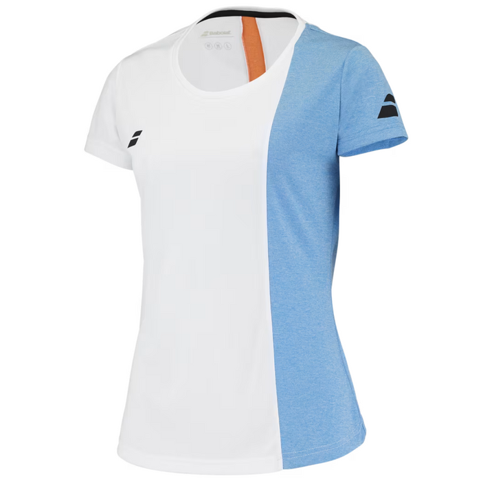 Babolat Play Cap Sleeve Top Girl 3GTF011  1095 - White/Brithe Blue Heather