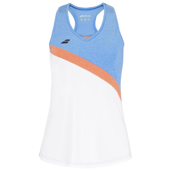 Babolat Play Tank Top Girl 3GTF071 1095 - White/Blithe Blue Heather