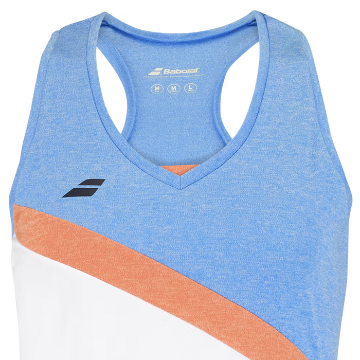 Babolat Play Tank Top Girl 3GTF071 1095 - White/Blithe Blue Heather