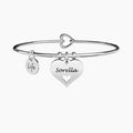 Bangle con ciondolo cuore per sorella
