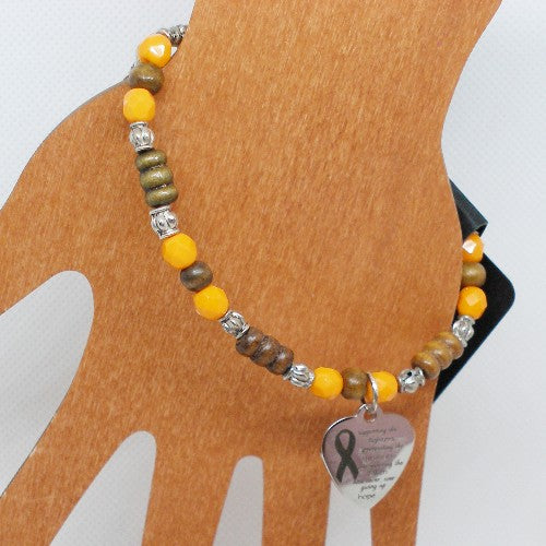 Beaded MS Awareness Bracelet