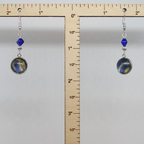Beaded Polish Dangle Earrings