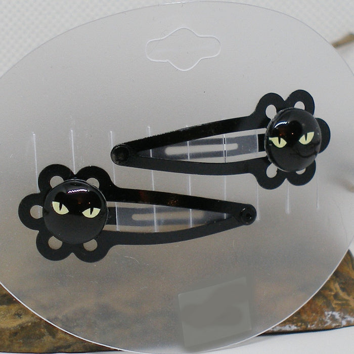 Black Cat Hair Clips