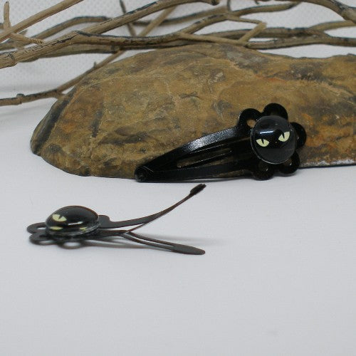 Black Cat Hair Clips