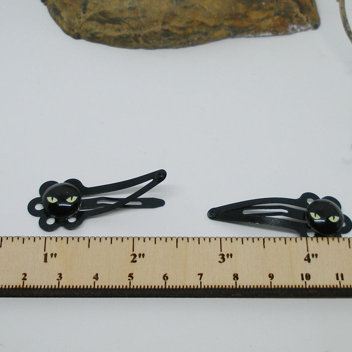 Black Cat Hair Clips