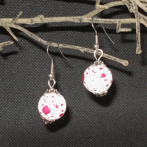 Blood Spatter Drop Earrings