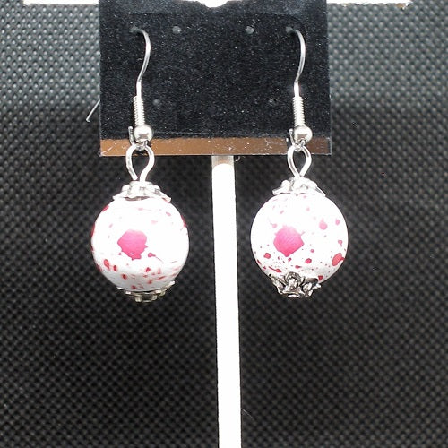 Blood Spatter Drop Earrings