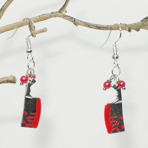 Bloody Cleaver Dangle Earrings