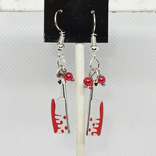Bloody Cleaver Dangle Earrings