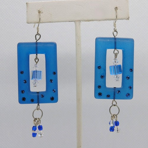Blue Dangle Earrings
