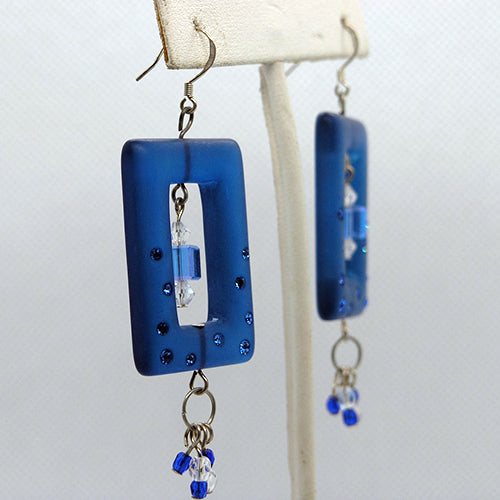 Blue Dangle Earrings