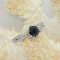 Blue Spinel Solitaire Ring