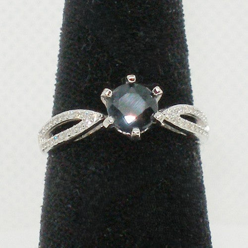 Blue Spinel Solitaire Ring