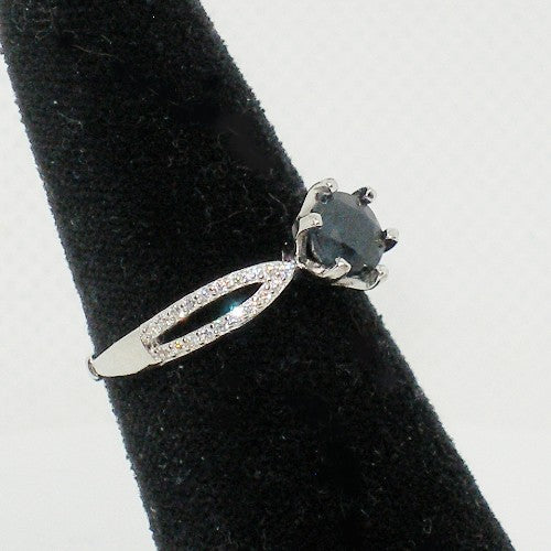 Blue Spinel Solitaire Ring