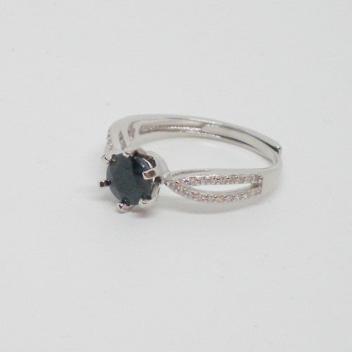 Blue Spinel Solitaire Ring