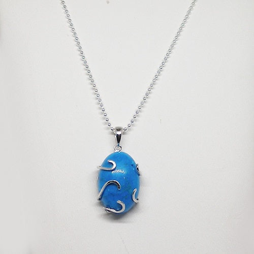 Blue Stone Pendant Necklace