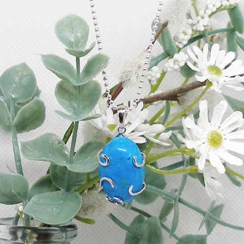 Blue Stone Pendant Necklace