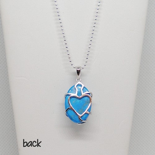 Blue Stone Pendant Necklace