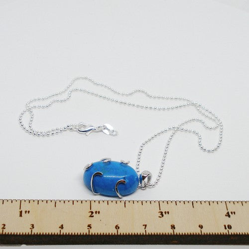 Blue Stone Pendant Necklace