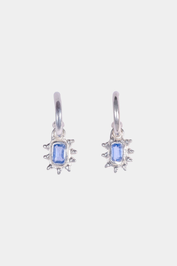 Blue Tanzanite Hoop Studs