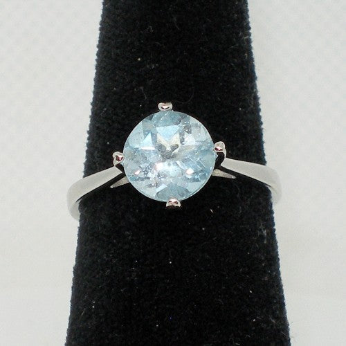 Blue Topaz Solitaire Ring