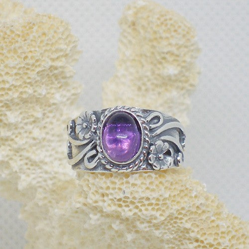 Boho Style Amethyst Ring